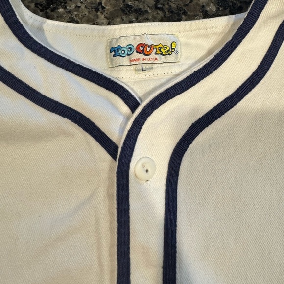 Vintage Guetta Brothers Embroidered Mickey Mouse Baseball Shirt Size L Disney - Picture 3 of 9